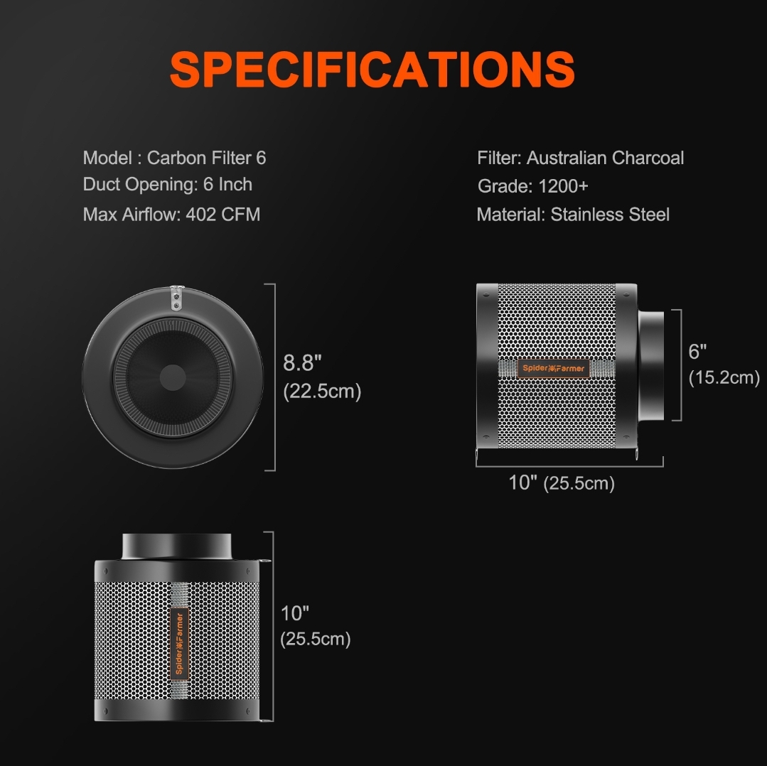Spider Farmer 6"/ 150mm Inline Fan Kit. - Image 4