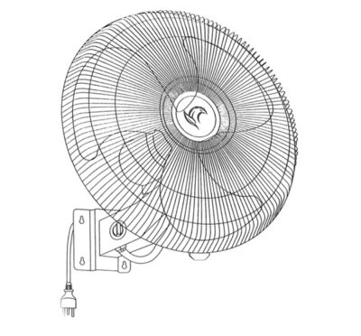 HortiAir Heavy Duty Wall Fan 18"/450mm - Image 2