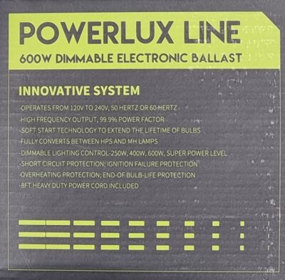 PowerLux Adjustable Ballast 600W - Image 4