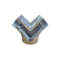 Ducting Y Splitter Steel 150x150x200mm