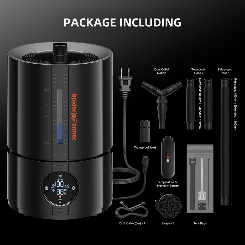 Spider Farmer 26 5L Smart Cool Mist Humidifier with Temp & Humidity Sensor - Image 3