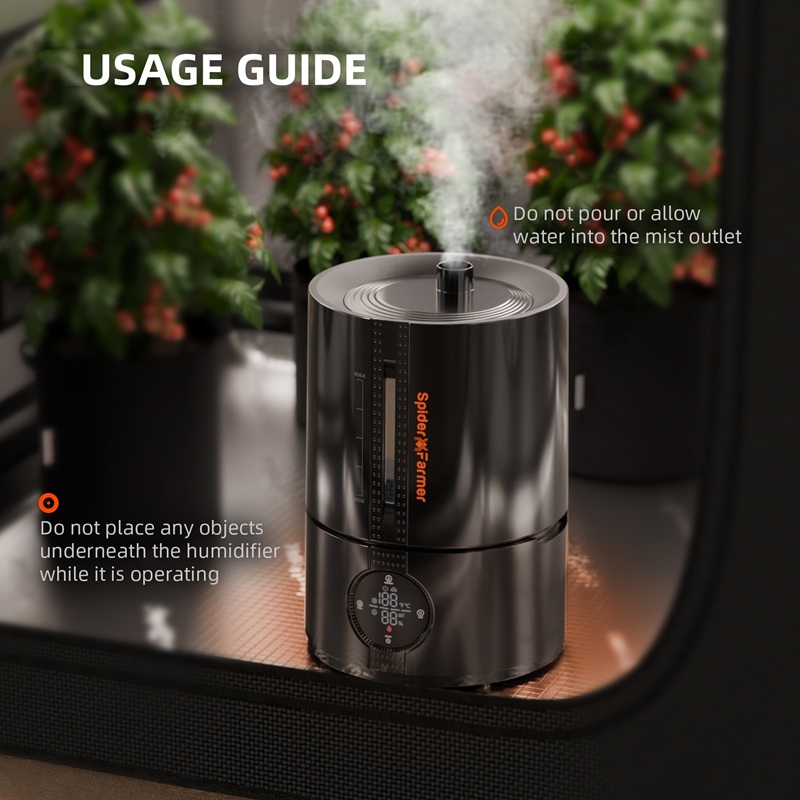 Spider Farmer 26 5L Smart Cool Mist Humidifier with Temp & Humidity Sensor - Image 4